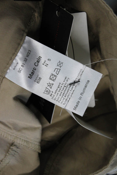 Marc Cain Women Dress Pants Beige Cupro Argyle Zip Size 5