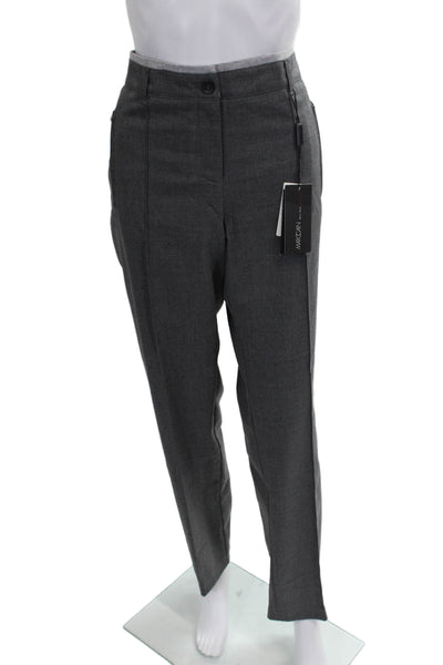 Marc Cain Womens Dress Pants Gray Virgin Wool Button Size 5
