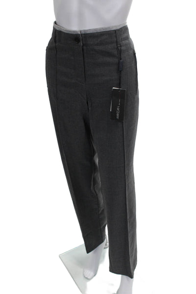 Marc Cain Womens Dress Pants Gray Virgin Wool Button Size 5