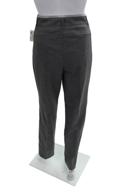 Marc Cain Womens Dress Pants Gray Virgin Wool Button Size 5