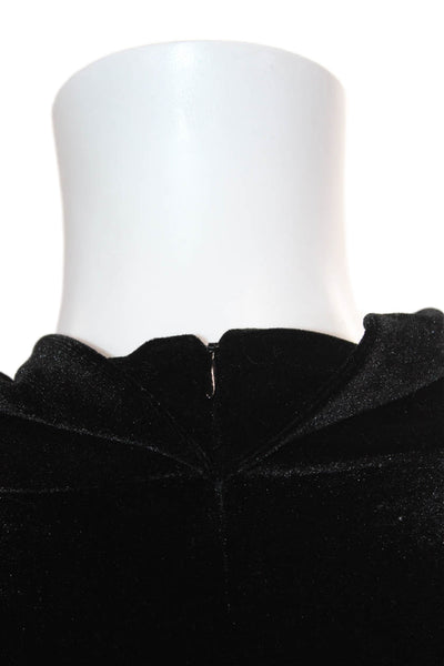Zara Women Black High Neck Tunic Blouse Long Sleeve Polyester Size XL