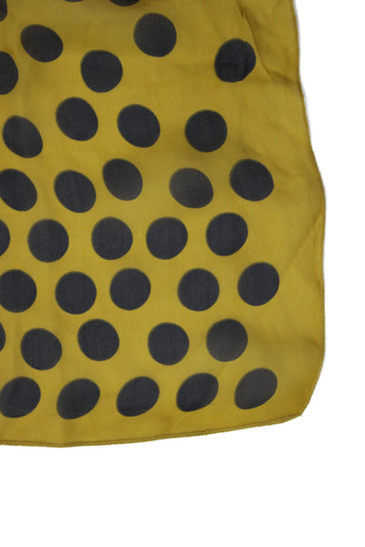Moschino Cheap & Chic Womens Silk Polka Dot Print Wrap Scarf Yellow