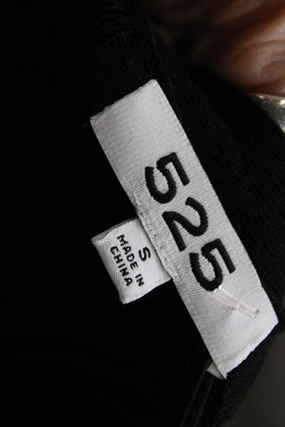525 Womens Sweater Dress Black V Neck Long Sleeve Size S