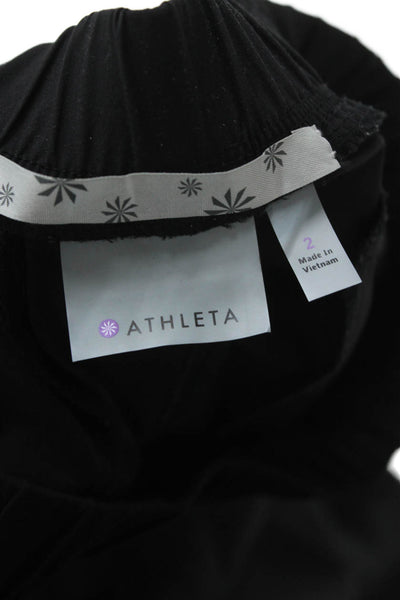 Athleta Womens Black Jogger Pants Pull On Inseam 28 Size 2