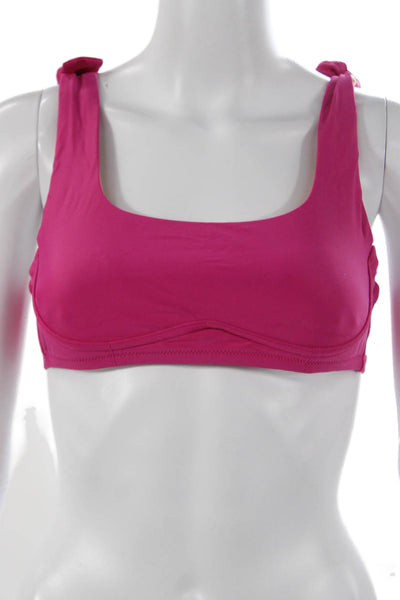 J Crew Women Two-Piece Bikini Pink Recycled Polyamide Size S