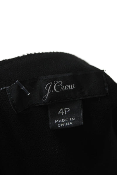 J Crew Women Petite Basic Sleeveless Scoop Neck Tank Black Size 4P