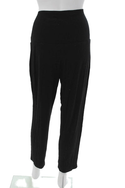 Hatch Womens Cropped Maternity Pants Black Rayon Size 2