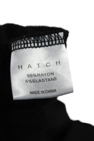 Hatch Womens Cropped Maternity Pants Black Rayon Size 2