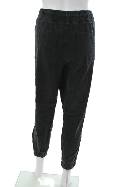 Bella Dahl Womens Black Jogger Pants Tencel Lyocell Drawstring Inseam 25 Size L