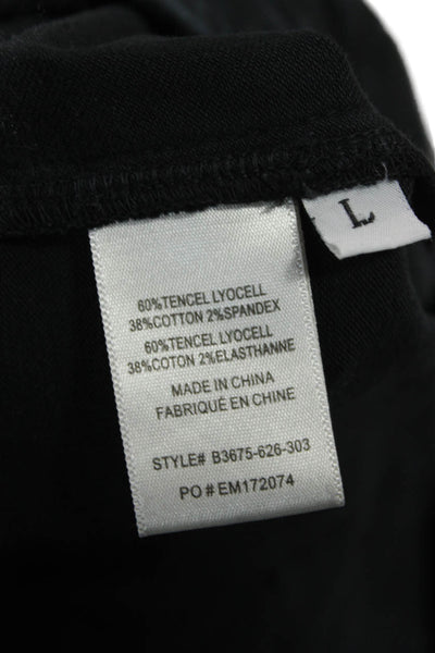Bella Dahl Womens Black Jogger Pants Tencel Lyocell Drawstring Inseam 25 Size L
