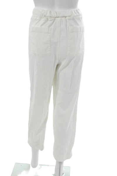 Bella Dahl Womens Cropped White Tencel Lyocell Drawstring Pants Size XL