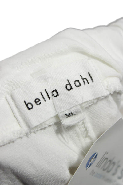Bella Dahl Womens Cropped White Tencel Lyocell Drawstring Pants Size XL