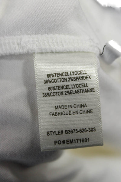 Bella Dahl Womens Cropped White Tencel Lyocell Drawstring Pants Size XL