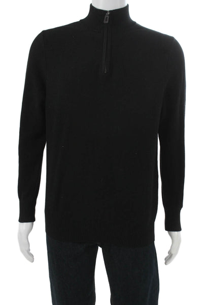 Bloomingdales The Mens Store Mens Pullover Black High Neck Long Sleeve Size M