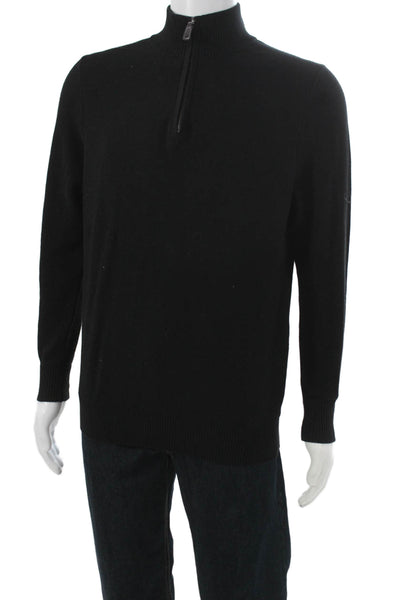 Bloomingdales The Mens Store Mens Pullover Black High Neck Long Sleeve Size M