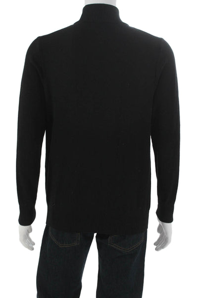 Bloomingdales The Mens Store Mens Pullover Black High Neck Long Sleeve Size M