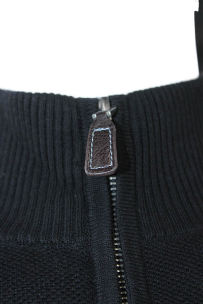 Bloomingdales The Mens Store Mens Pullover Black High Neck Long Sleeve Size M