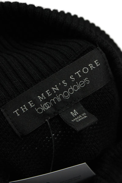Bloomingdales The Mens Store Mens Pullover Black High Neck Long Sleeve Size M