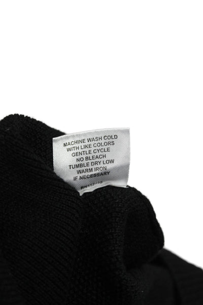 Bloomingdales The Mens Store Mens Pullover Black High Neck Long Sleeve Size M