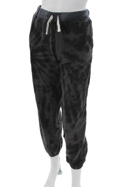 Electric & Rose Unisex Gray Tie Dye Pima Cotton Jogger Pants Drawstring Size XL