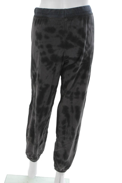 Electric & Rose Unisex Gray Tie Dye Pima Cotton Jogger Pants Drawstring Size XL