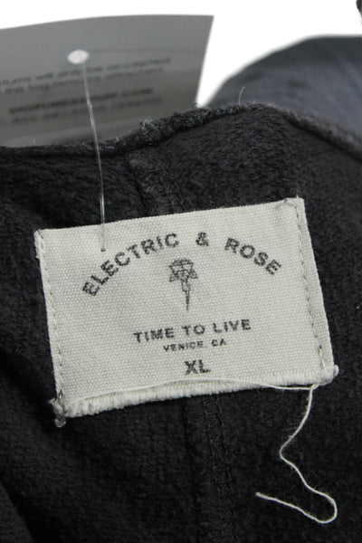 Electric & Rose Unisex Gray Tie Dye Pima Cotton Jogger Pants Drawstring Size XL