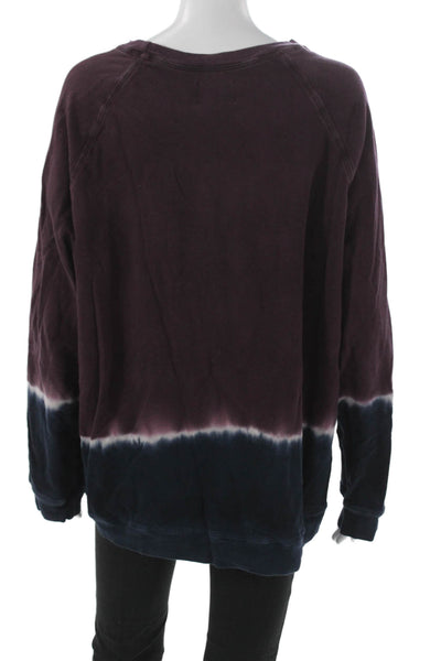 Electric & Rose Women Purple Colorblock Crewneck Pullover Size XL