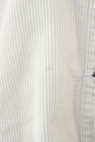 Zara Womens Beige Cotton Collared Button Basic Jacket Long Sleeve Size L