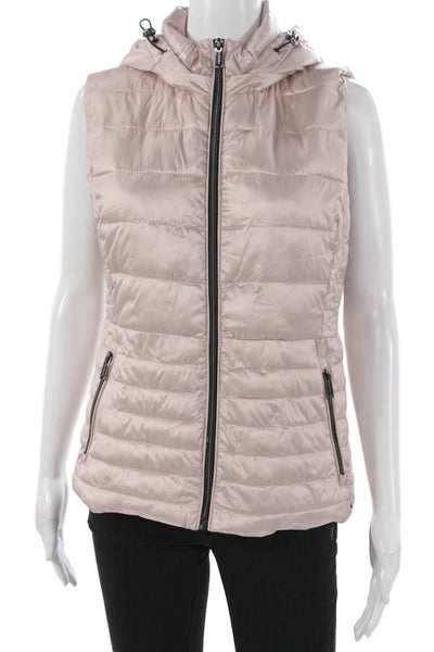 Rino & Pelle Women Pink Sleeveless Puffer Jacket Zip Size 36