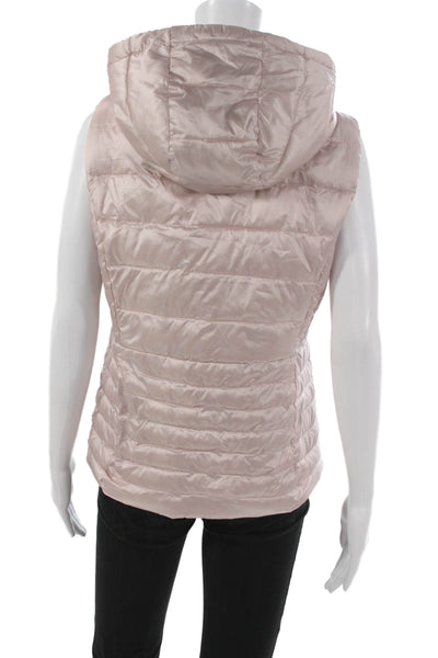 Rino & Pelle Women Pink Sleeveless Puffer Jacket Zip Size 36