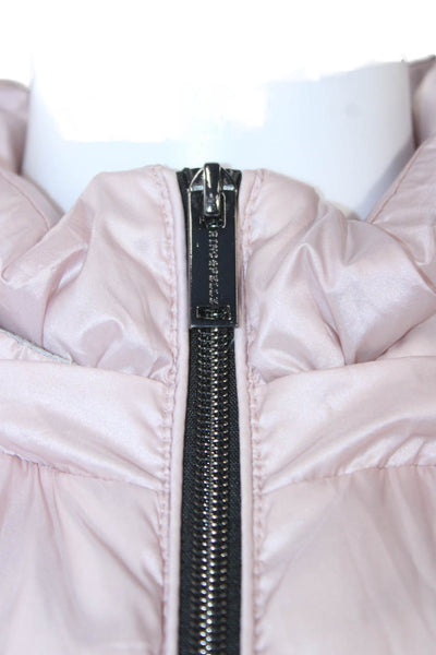 Rino & Pelle Women Pink Sleeveless Puffer Jacket Zip Size 36