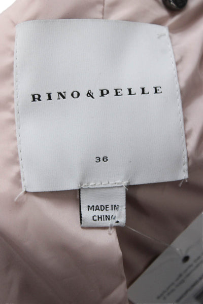 Rino & Pelle Women Pink Sleeveless Puffer Jacket Zip Size 36