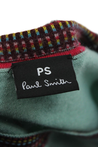 PS Paul Smith Boys Wool Long Sleeve Pullover Sweater Green Size M