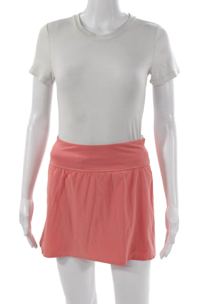 Spanx Women Athletic Pink Skort Nylon Short Size S