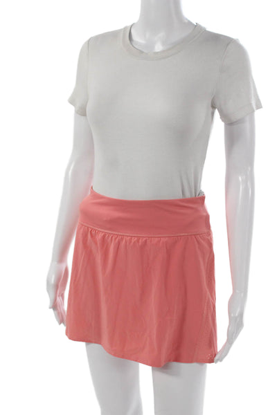 Spanx Women Athletic Pink Skort Nylon Short Size S