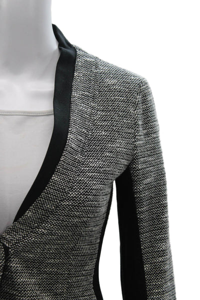 Nanette Lepore Women Gray Flecked Polyester Skirt Suit Long Sleeve Size 2