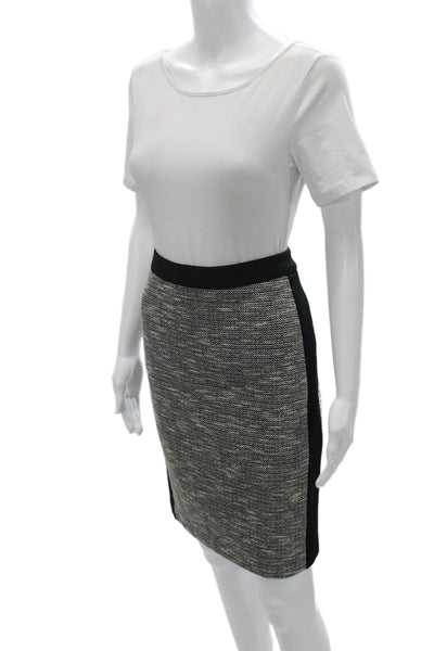 Nanette Lepore Women Gray Flecked Polyester Skirt Suit Long Sleeve Size 2