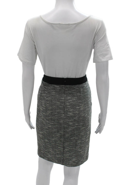 Nanette Lepore Women Gray Flecked Polyester Skirt Suit Long Sleeve Size 2