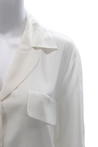Frame Womens Collared Silk Button Long Sleeve Basic Blouse Size XS