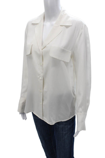 Frame Womens Collared Silk Button Long Sleeve Basic Blouse Size XS