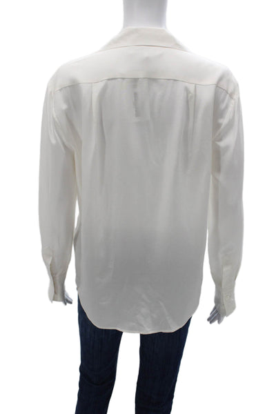 Frame Womens Collared Silk Button Long Sleeve Basic Blouse Size XS