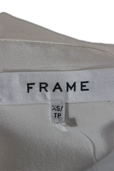 Frame Womens Collared Silk Button Long Sleeve Basic Blouse Size XS