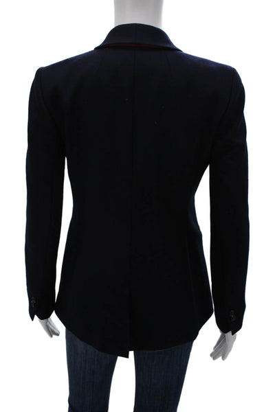 J Crew Womens Blue 55% Wool Blazer Size 0