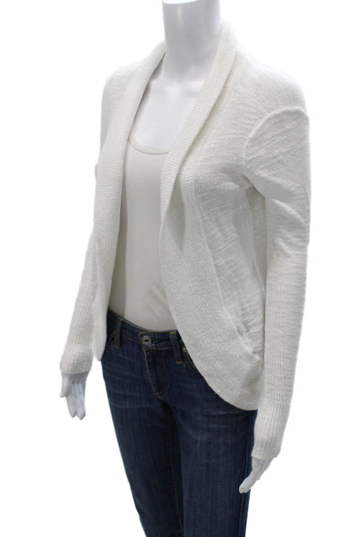 Lily Pulitzer Women White Collared Viscose Cardigan Long Sleeve Size XS