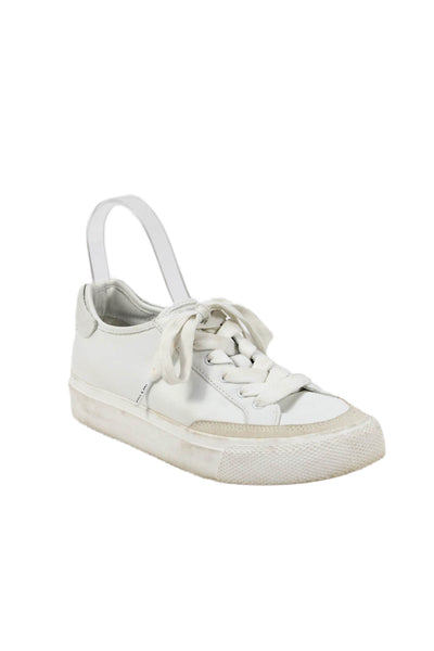 Rag & Bone Womens Leather Low Top Sneakers White Size 37.5 7.5