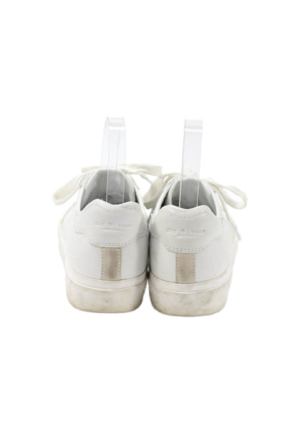 Rag & Bone Womens Leather Low Top Sneakers White Size 37.5 7.5