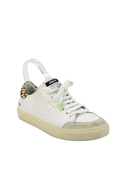 Axel Arigato Womens Leather Lace Up Low Top Sneakers White Size 7.5