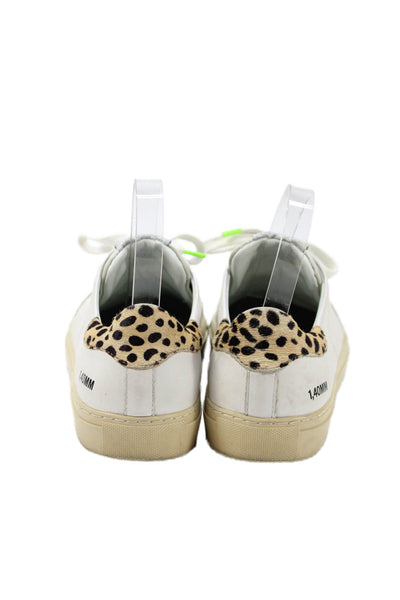 Axel Arigato Womens Leather Lace Up Low Top Sneakers White Size 7.5