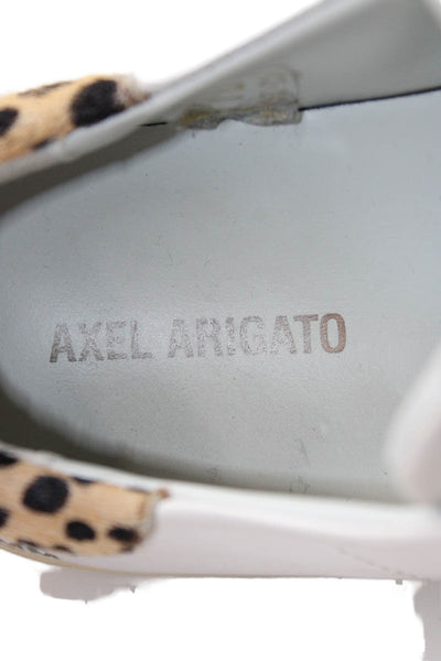 Axel Arigato Womens Leather Lace Up Low Top Sneakers White Size 7.5