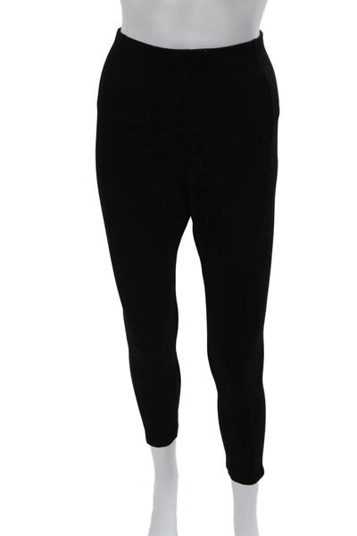 Lysse Women Ankle Leggings Black Viscose Solid Inseam 24in Size L